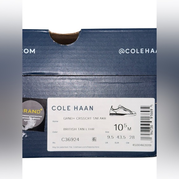 Cole Haan Grand+ Crosscourt Tan Leather Sneakers Size 10.5 M - Picture 10 of 10